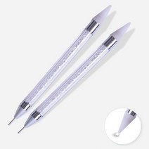네일 스톤피커 고급 크리스탈 큐빅집게 2개, 랜덤 색상 2개