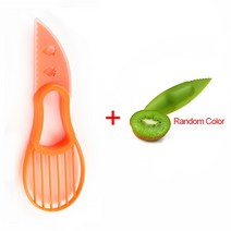 채소슬라이서 드럼통채칼 3In 1 아보카도 슬라이서 시어 Corer 버터 과일 필러 커터 펄프 분리기 플라스틱, 04 Orange3