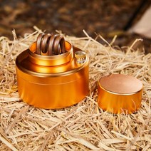 백패킹 솔로 캠핑 휴대용 미니 알콜 버너 스토브 팟 200ml, 1.Yellow