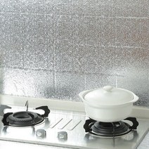 접착식 알루미늄 주방 시트지 기름때방지 타일 가스레인지 싱크대 방수시트지 붙이는 불에강한 부엌시트지, 주방시트지 큐브 60cmX5m 3개, 1개