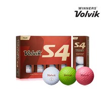 볼빅 Tour S4 에스포 골프공 4피스, 화이트, 4개