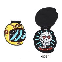 뺏지 굿즈 플립 커버 컬렉션 에나멜 핀 사용자 정의 크리 에이 티브 브로치 가방 옷 테이프 FBI 금속 배지, 01 style 1