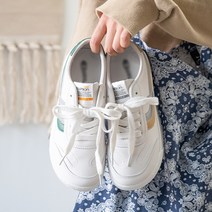 르본디 여성 가벼운 라운드 스니커즈 3cm