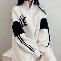 [비위치] [양기모] NY 배색 아노락 롱원피스