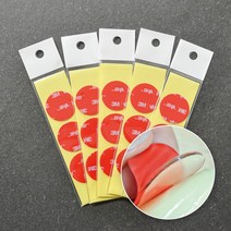 초강력 투명양면테이프 3M(쓰리엠) VHB4910, 5장(2.7cm 원형테이프 15개)