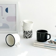 에나멜러스 머그 370ml, 화이트