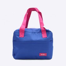 리아케이알 컬러 보온보냉백 미니 아이스백 도시락가방 피크닉가방 5L, 3_투톤 보냉보온 가방_블루 핫핑크/1243194
