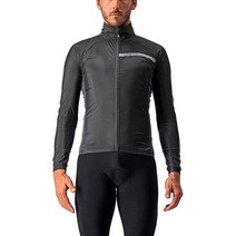 Castelli 사이클링 Squadra 스트레치 재킷 도로 및 자갈 자전거 타기 I 사이클링용 - 라이트 블랙/다크 그레이 - 라지