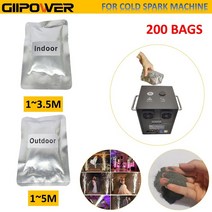 Ti 파우더 콜드 스파크 기계 200 W 케이스 포함 1-600 백 Dmx 스파클러 불꽃 놀이 스파클 웨딩, [01] Indoor, [04] 4 Bags
