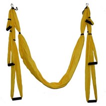 플라잉 요가 설치 해먹 6 핸들 반 중력 패브릭 스윙 견인 장치 세트 장비 필라테스 바디 쉐이핑 170487, yellow