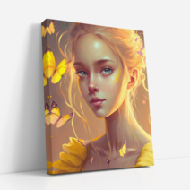 아트앤코 DIY 보석십자수 액자 캔버스 일체형 50x40cm, 1세트, 여신과 아름다운 나비