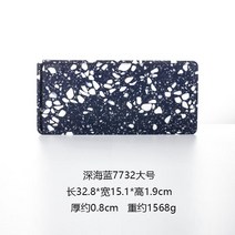 테라조 트레이 마블 대리석 쟁반 디스플레이 진열대 인테리어 소품, D7732-심해 블루-대형