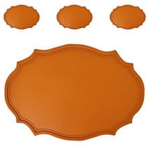 YULARA 헤리티지 모던 북유럽 방수 테이블 매트 4P, 오렌지4p