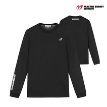 마스터바니에디션 골프 masterbunnyedition남성 소매 레터링 긴팔 티셔츠 M411A3TR015_BK, 004, BK