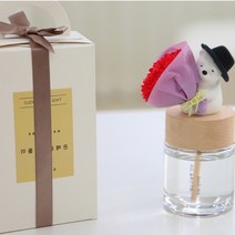 곰돌이 석고 스틱으로 발향이 좋은 카네이션 디퓨저, 분홍꽃_클레르에떼, 분홍꽃_클레르에떼