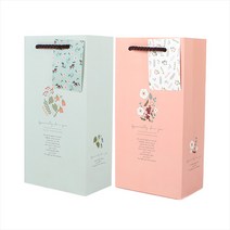 톡톡팬시 1200 러블리 슬림 쇼핑백, 핑크, 민트