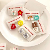 제토 집게핀 2종세트 / 유아 여아 어린이 머리핀