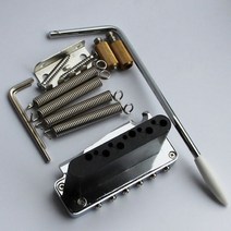 BK무역 WILKON WVP 트레몰로 브릿지 아연 블록 또는 황동 2 포인트 스틸 안장 크롬 실버, 01 Zinc Block