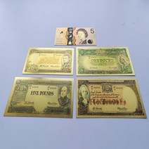 돈세는기계 계수기 지폐 현금 동전 뜨거운 판매 6 개/대 골드 컬러 도금 지폐 달러 파운드 실버 호일 세트, 21 Style-21