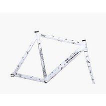 픽시 자전거 튼튼한 프레임 ˚Shukaku-오렌지 자전거 고정 기어 프레임 트랙 픽시 세트, 06 white S