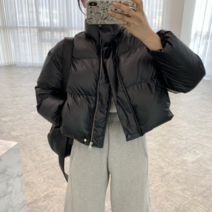 비비드민트 (당일발송) 커버넛 가오리핏 웰론 하이넥 숏패딩