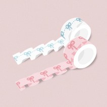 프릴 다이컷 마스킹테이프 2종 pink, 1개