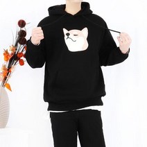 산토그리얼 시바견 후드티 기모 맨투맨