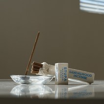 Stupa 스투파 튜브형 인센스 스틱 네팔 향피우기 홀더 세트, sandalwood