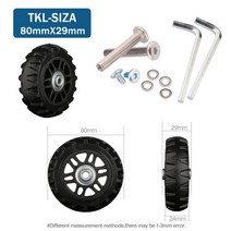 가방 바퀴 1 쌍의 수하물 교체 차축 디럭스 수리 도구 캐스터, [24] TKL80-29mm(2PCS)