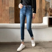 겨울 두꺼운 벨벳 여성 하이 웨이스트 스키니 진 간단한 양털 따뜻한 슬림 피트 스트레치 숙녀 캐주얼 데님 펜슬 바지