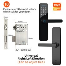 지문 도어락 지문 도어락 phipulo tuya app 생체 인식 잠금 스마트 도어 잠금 원격 잠금, 160x22(5050), 없음