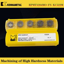 Kennametal RPMT1204MO-FS KC725M SPMIC9 KCPK30 밀링 인서트 스테인레스 스틸 고경도, 04 RPMT1204MO-FS KC522M