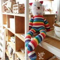 레인보우 냥이 양말인형만들기 펠트diy