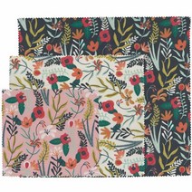 Ecologie 재사용 가능한 밀랍 식품 보관 랩 꽃무늬 프린트 3가지 사이즈 세트, Floral, Set of 3 sizes