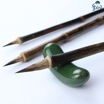 율아트 대나무 채색필 고급 토끼털 민화붓 면상필 동양화 수채화 채색붓 소 중 대, 소 小