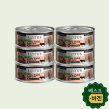 로투스 고양이사료 습식 캔 파테 돼지고기 78g 6개 그레인프리, 로투스 고양이 습식 캔 파테 돼지 78g 6개