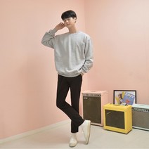 아트박스/교복몰 [GBM] 히든 사이드 테크밴딩 슬랙스 (블랙)