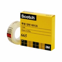 3M)투명양면테이프(665R-12/오피스팩/12*6.35m/6롤)