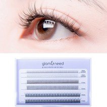 glam&need 속눈썹 셀프연장 아이래쉬 컬혼합세트 A형V형I형 부분가닥속눈썹(접착제 포함), 컬혼합세트1개