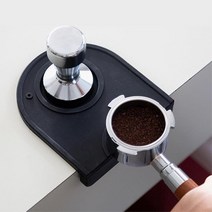 커피전문점 업소 검정 탬핑매트 14x12.5cm 카페부자재