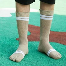 큰 사이즈 다섯 손가락 양말 남성용 빗질 코튼 스트라이프 직조 다채로운 빈티지 파티 드레스 긴 발가락 EU 4248