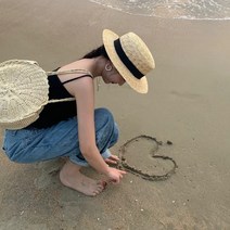 리본 라탄모자 왕골모자 라피아햇 여성여름모자 밀짚모자