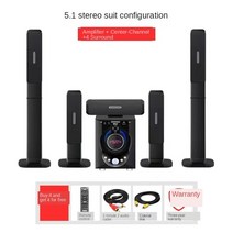 스피커유닛 층간소음스피커 2022 new 5.1 홈 시어터 블루투스 오디오 세트 200w 고전력 홈 tv 거실 ktv 블루투스 서라운드 사운드 서브우퍼 스피커, 검은색