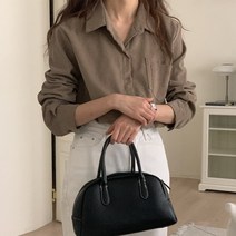 여성 코듀로이 골덴 겨울 브라운 베이지 캐주얼 블라우스 여자 셔츠 남방 코디 옷 W419