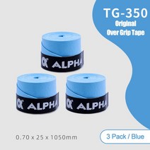 테니스라켓그립 알파 비치 테니스 라켓 Padel 오버 그립 낚싯대 랩 스웨트 밴드 벨트 미끄럼 방지 테이프, 10 TG350 Blue 3 Pack