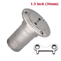 보트수리 1.5 "및 38mm 또는 316 스테인레스 스틸 해양 보트 하드웨어 데크 필러 연료 물 디젤 키 캡, 04 1.5inch Gas