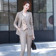 사무실 숙녀 쓰리피스 세트 여성정장 바지정장 여자수트세트