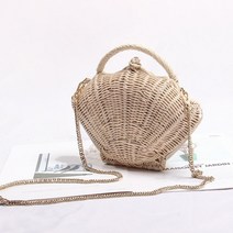 라탄가방 디자이너 위커 직조 패션 핸드백 여성용 수제 여름 해변 숄더백 작은 발리 지갑