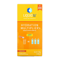 Liquid IV Hydration Multiplier 전해질 드링크 믹스 레몬 라임 10스틱 개당 16g, 1.5L, 10개