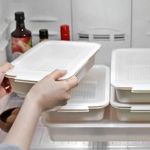 적층식 냉장고 밧드 용기 세트 바트 밧트 업소용기 사각트레이 밧드용기 업소용 스텐 식재료보관 음식점용, 클린 냉장고정리함_대3개